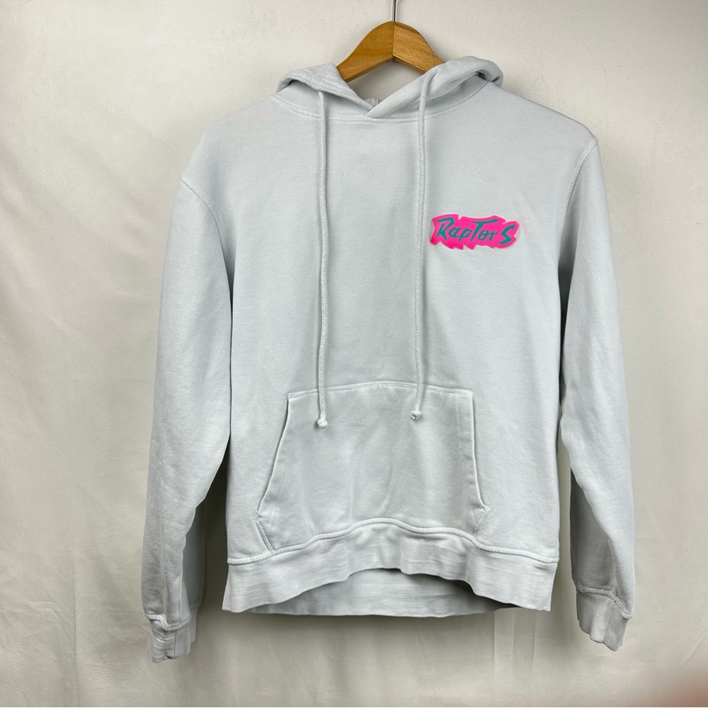 *rare!* Mitchell & Ness White Toronto Raptors Vice Pullover Hoodie, Men’s Medium